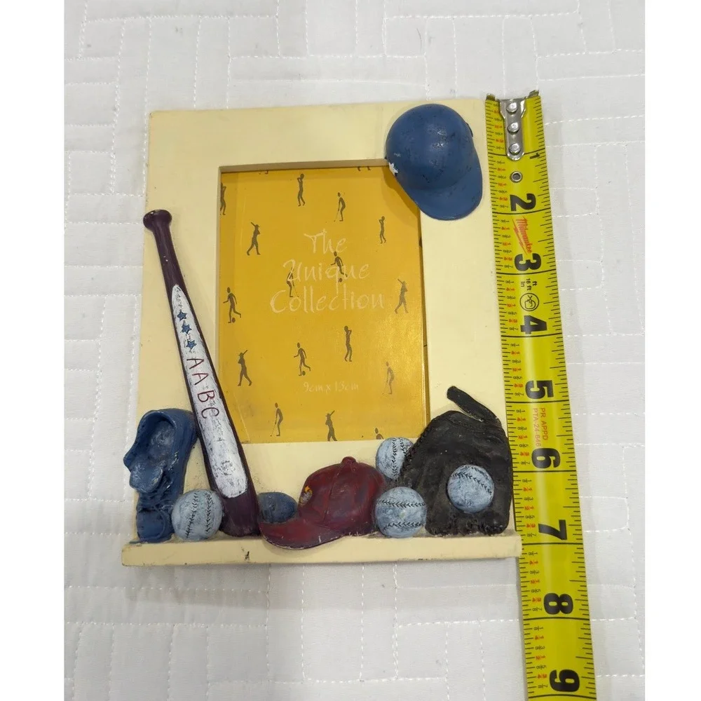 Vintage Baseball 3D Resin Photo‎ Frame The Unique Collection 90s Sports Decor